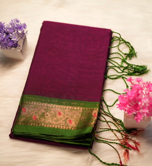 Rich Temple Cotton Saree | SSTS192