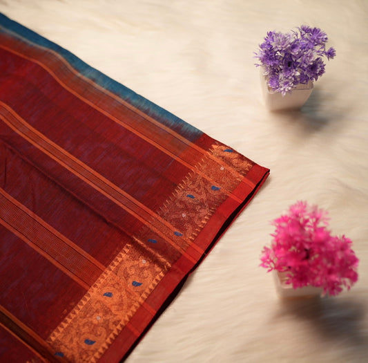 Rich Temple Cotton Saree | SSTS192