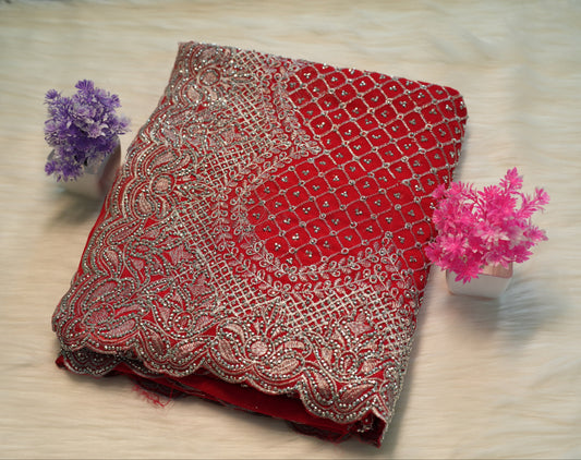 Fancy Stone Work Saree | SSSK203