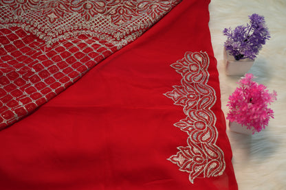 Fancy Stone Work Saree | SSSK203