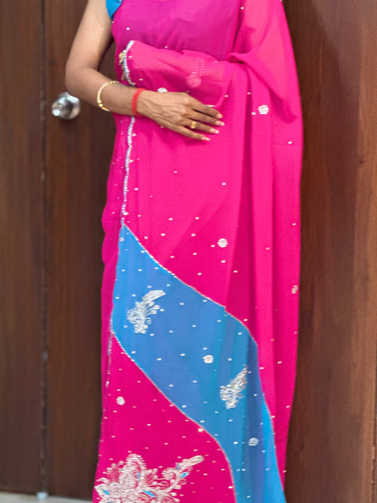 Fancy Stone Saree Code SSFS228