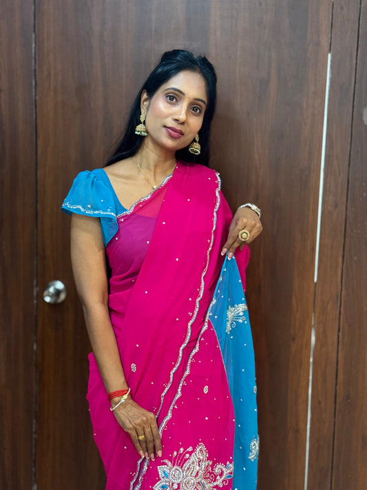Fancy Stone Saree Code SSFS228