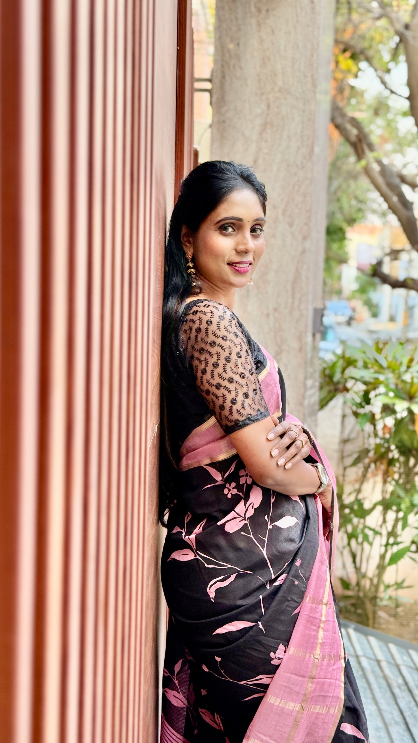 Midnight Blossom Saree | SSMB332