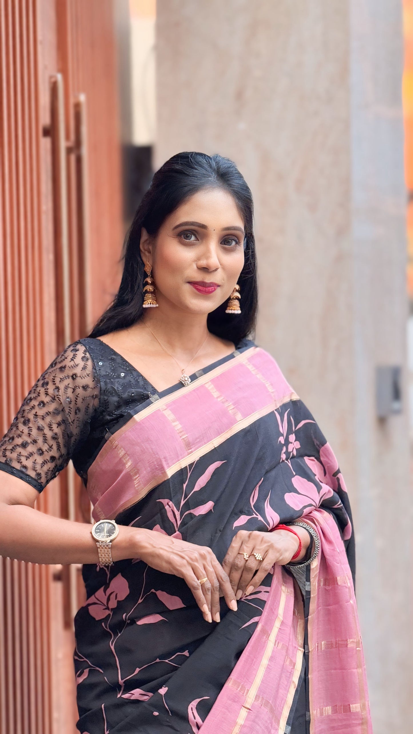 Midnight Blossom Saree | SSMB332