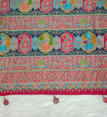 Jaipuri Ivory Silk Saree | SSJS413