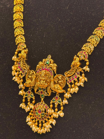 Premium Lakshmi Devi Temple Jewellery Necklace B10 | SSEPL049