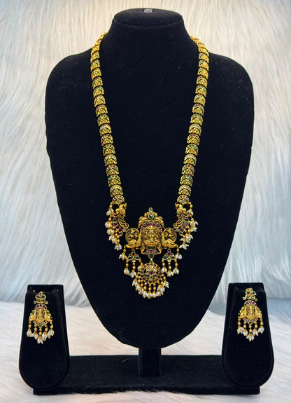 Premium Lakshmi Devi Temple Jewellery Necklace B10 | SSEPL049