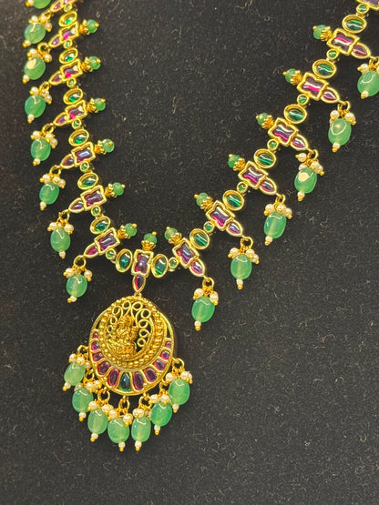 Antique Gold-Plated Kundan Necklace B10 | SSAG052