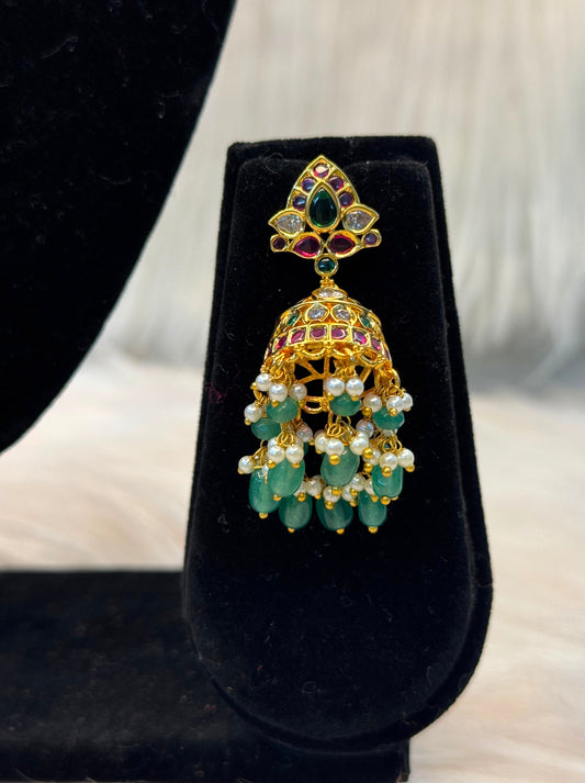 Kemp Stone Peacock-Style Pendant Haram Set B10 | SSKP62