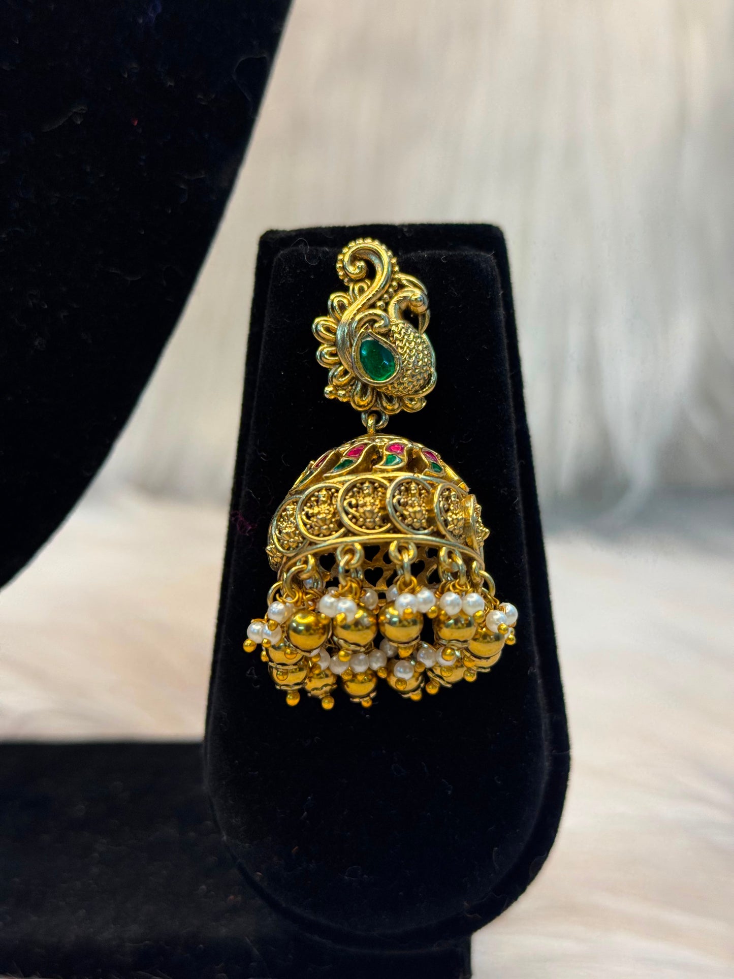 Antique Ruby & Emerald Guttapusalu Necklace Set B10 | SSAG65