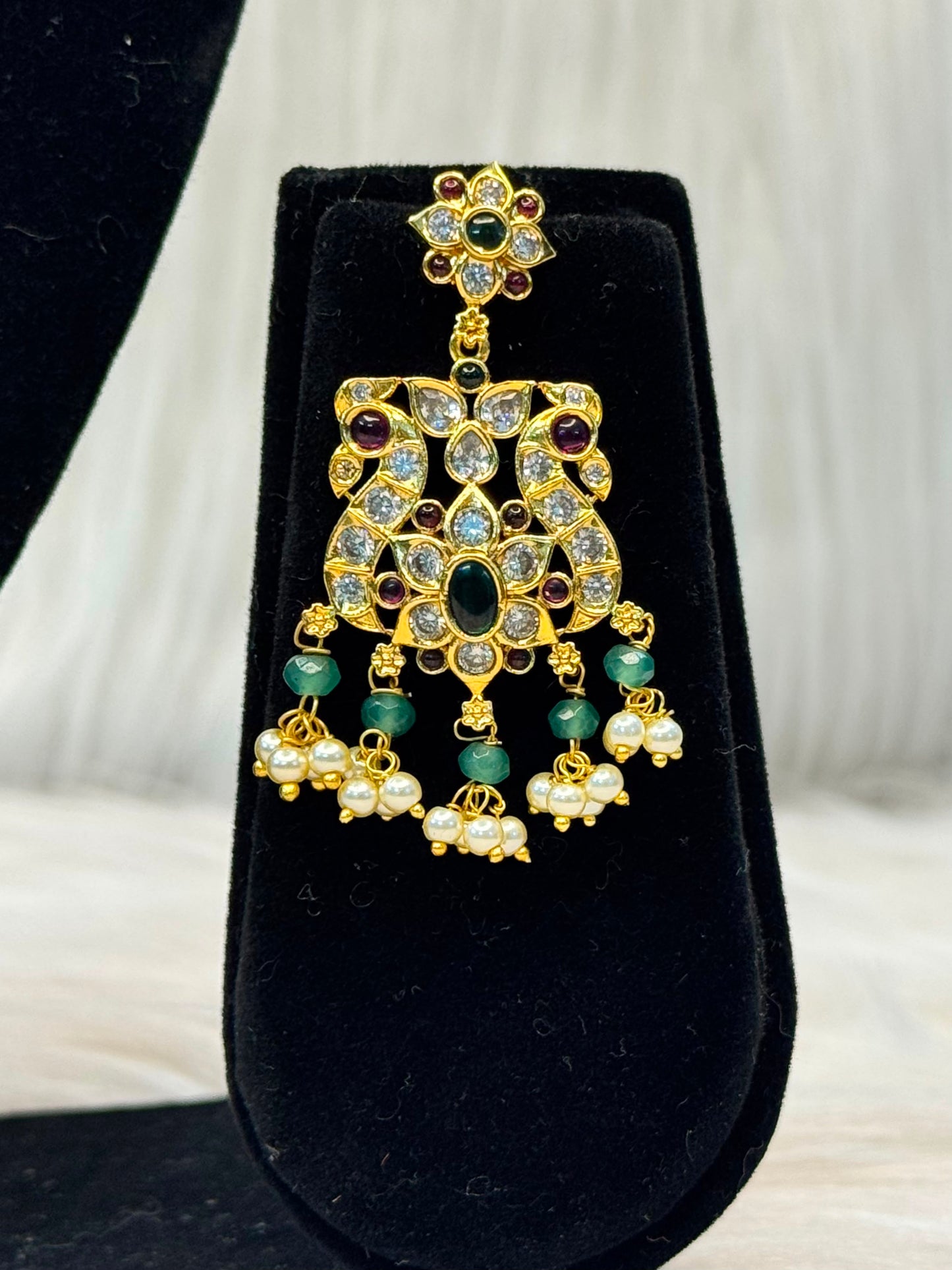 Kemp Stone Mango Haram Necklace Set B10 | SSKM71