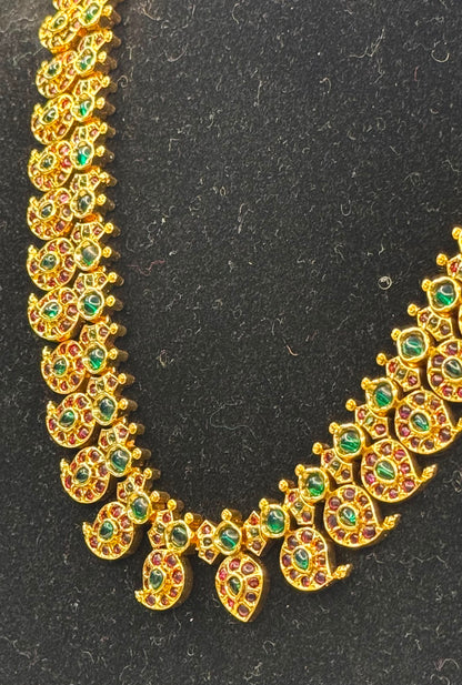 Kemp Stone Mango Haram Necklace Set B10 | SSKM71