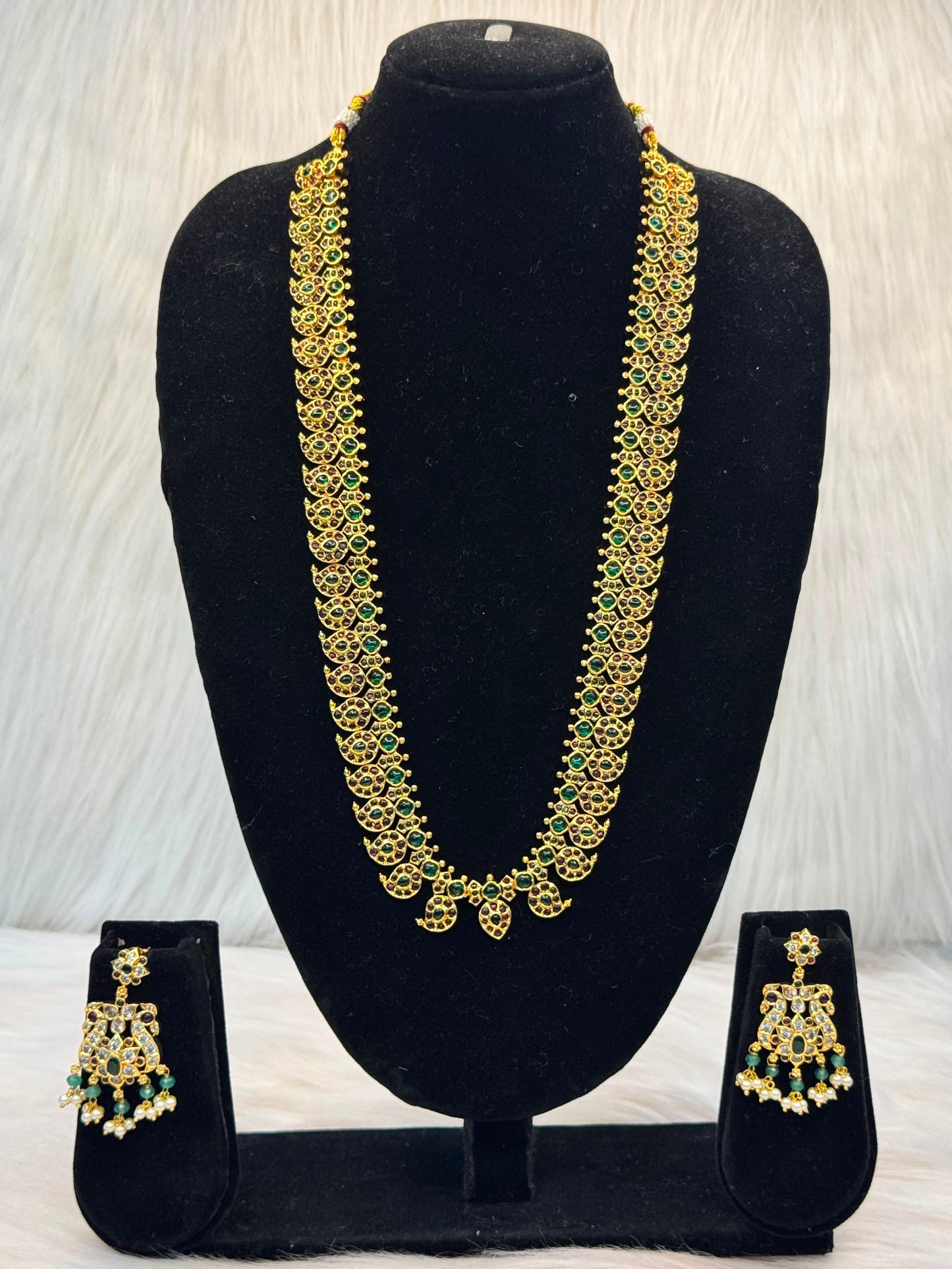 Kemp Stone Mango Haram Necklace Set B10 | SSKM71