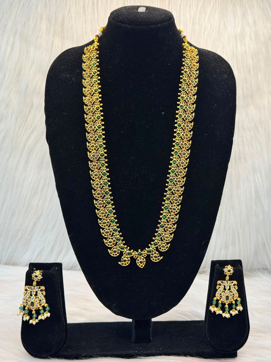 Kemp Stone Mango Haram Necklace Set B10 | SSKM71