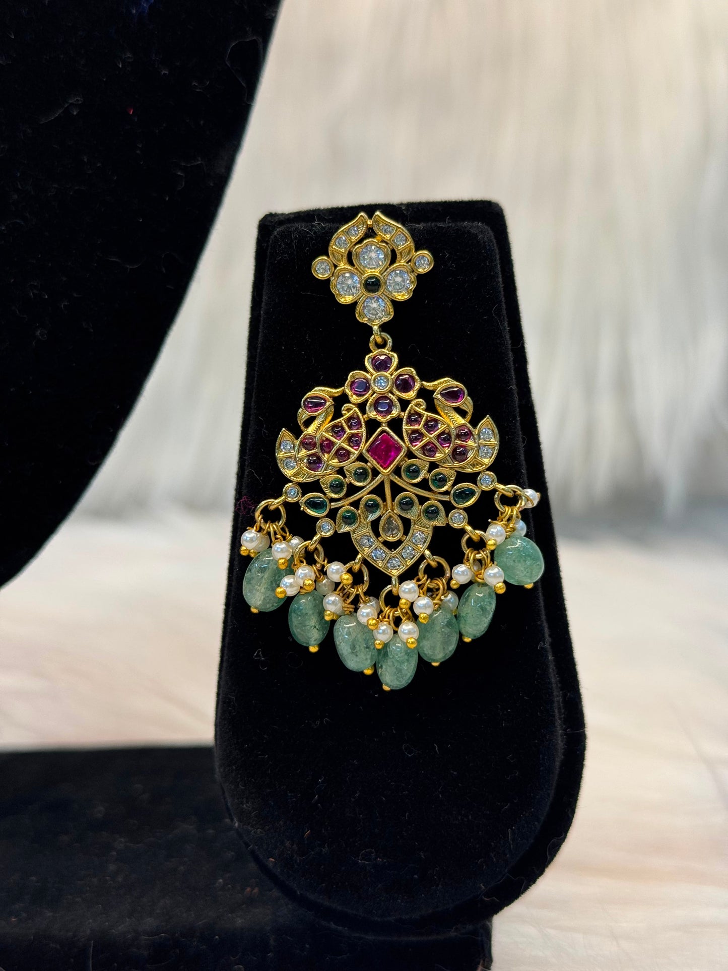 Mayura Peacock Pendant Necklace Set B10 | SSMP73