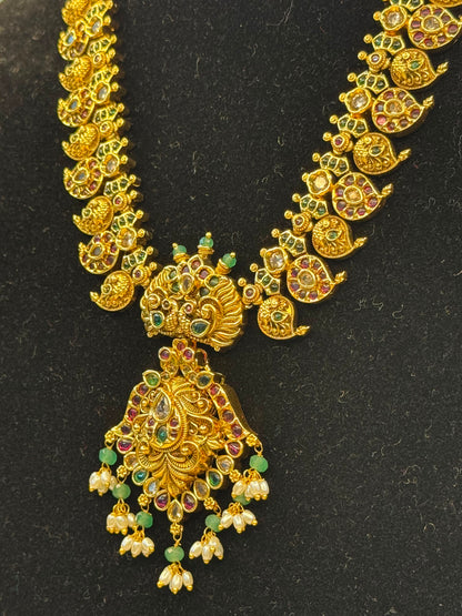 Mayura Peacock Temple Necklace B10 | SSMP75