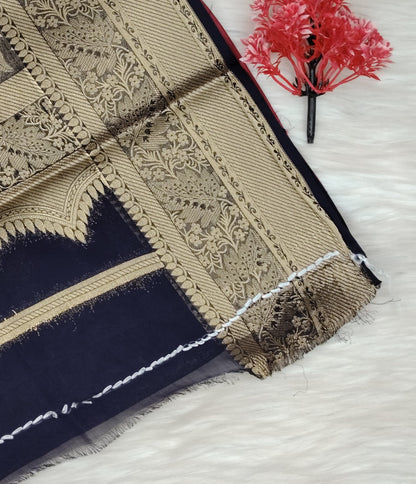 Georgette Contrast Saree | SSGS422