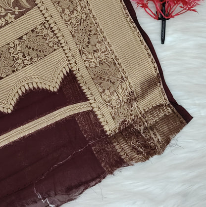 Georgette Contrast Saree | SSGS422