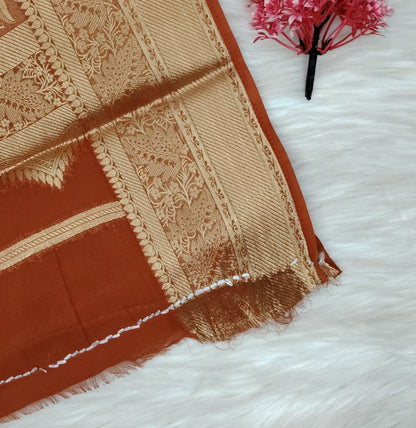 Georgette Contrast Saree | SSGS422