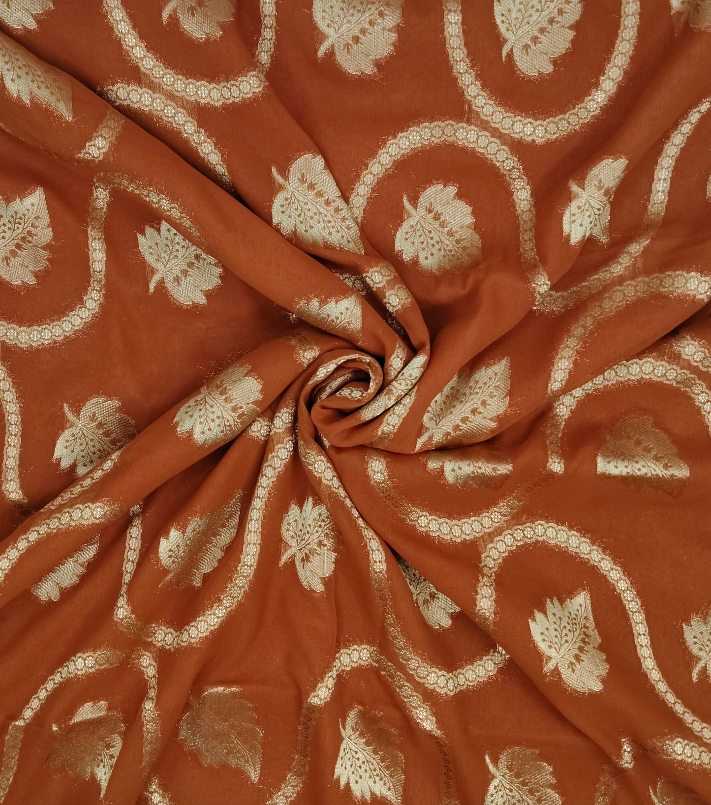 Georgette Contrast Saree | SSGS422