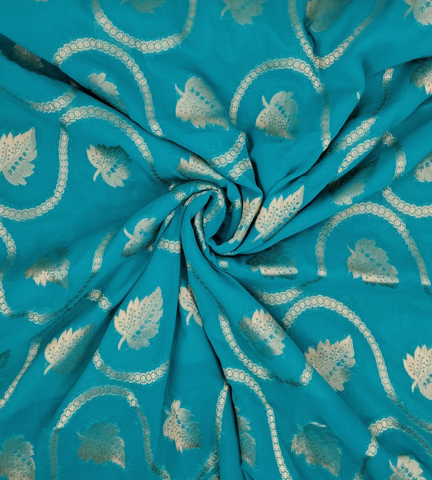 Georgette Contrast Saree | SSGS422
