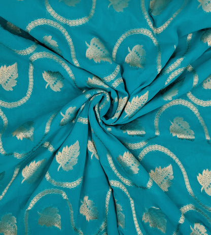Georgette Contrast Saree | SSGS422