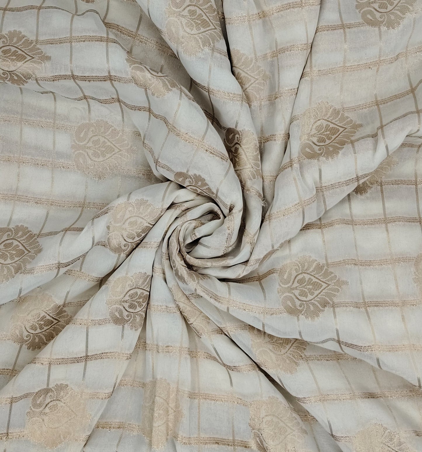 Georgette Contrast Saree | SSGS422