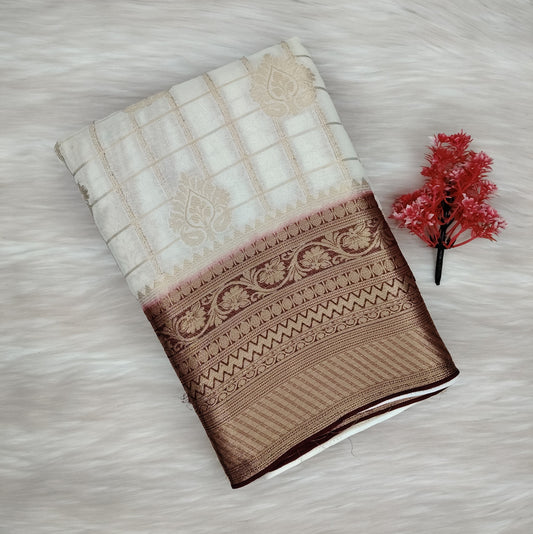 Georgette Contrast Saree | SSGS422