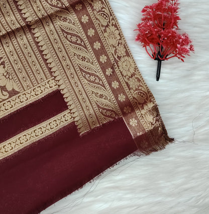 Georgette Contrast Saree | SSGS422