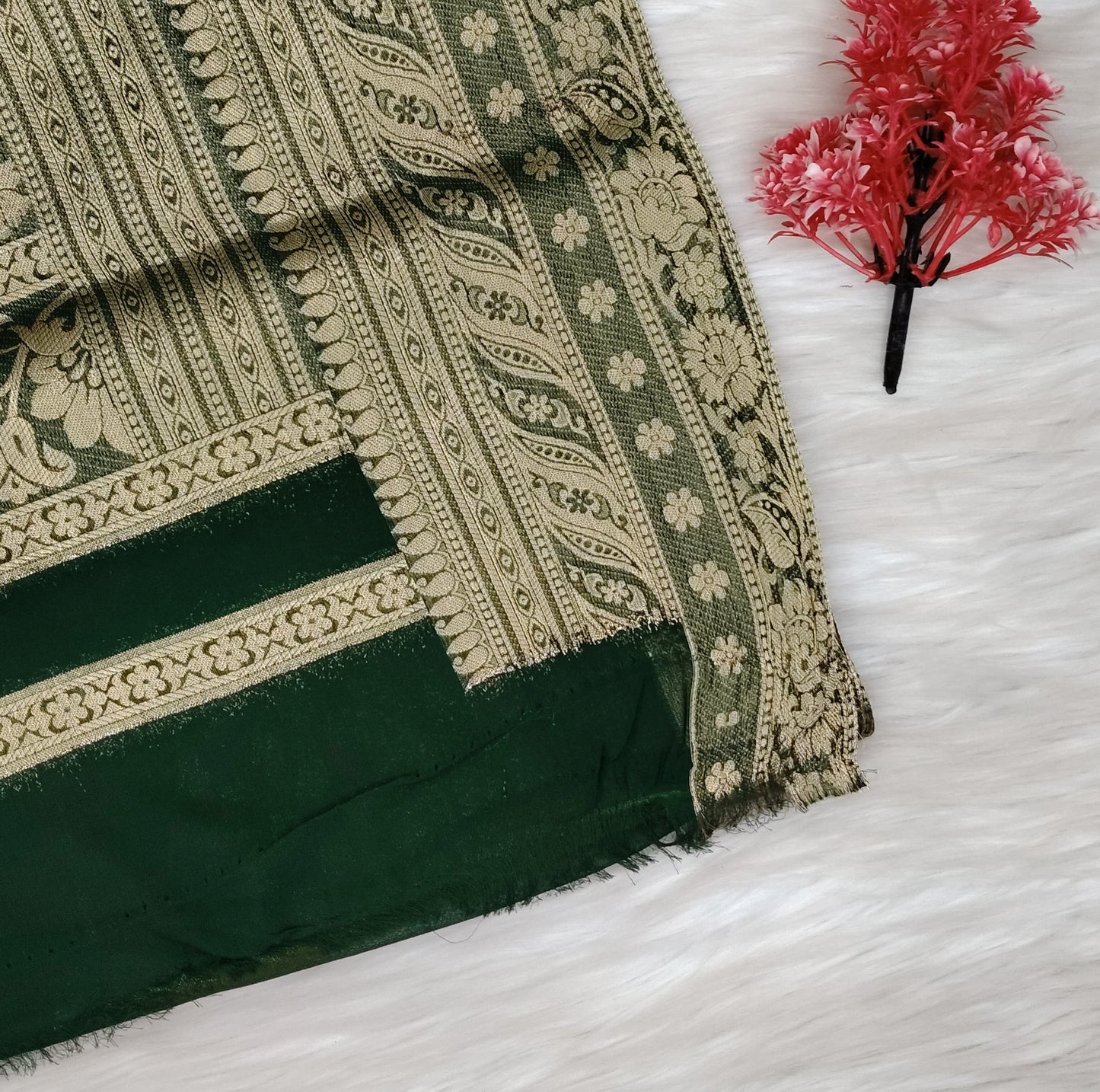 Georgette Contrast Saree | SSGS422