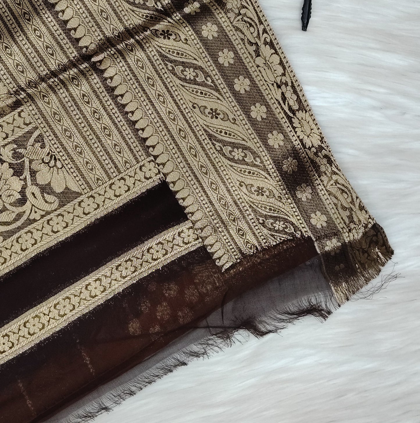 Georgette Contrast Saree | SSGS422