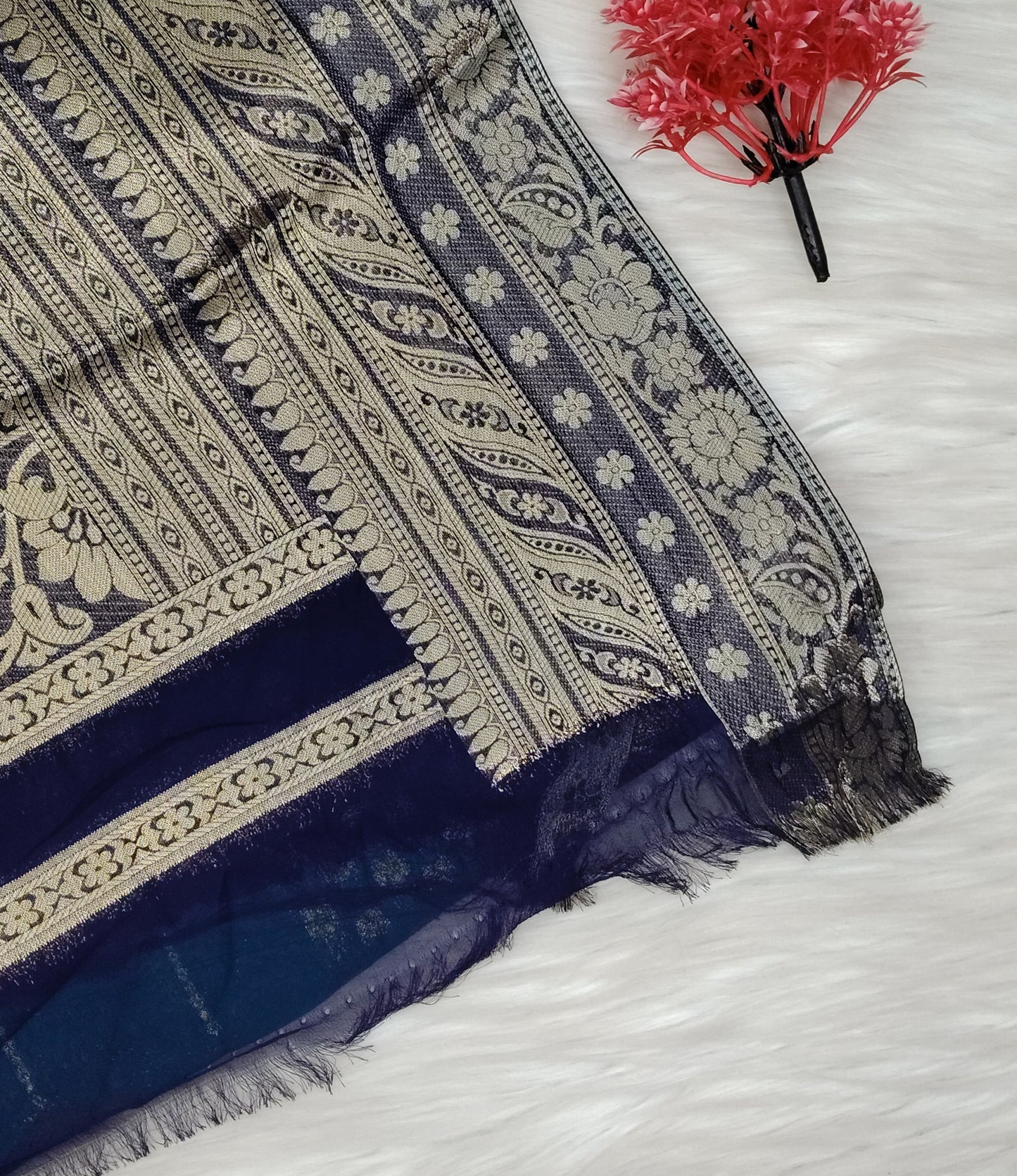 Georgette Contrast Saree | SSGS422
