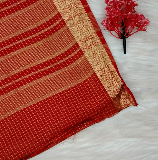 Grape Georgette Contrast Saree | SSGG424