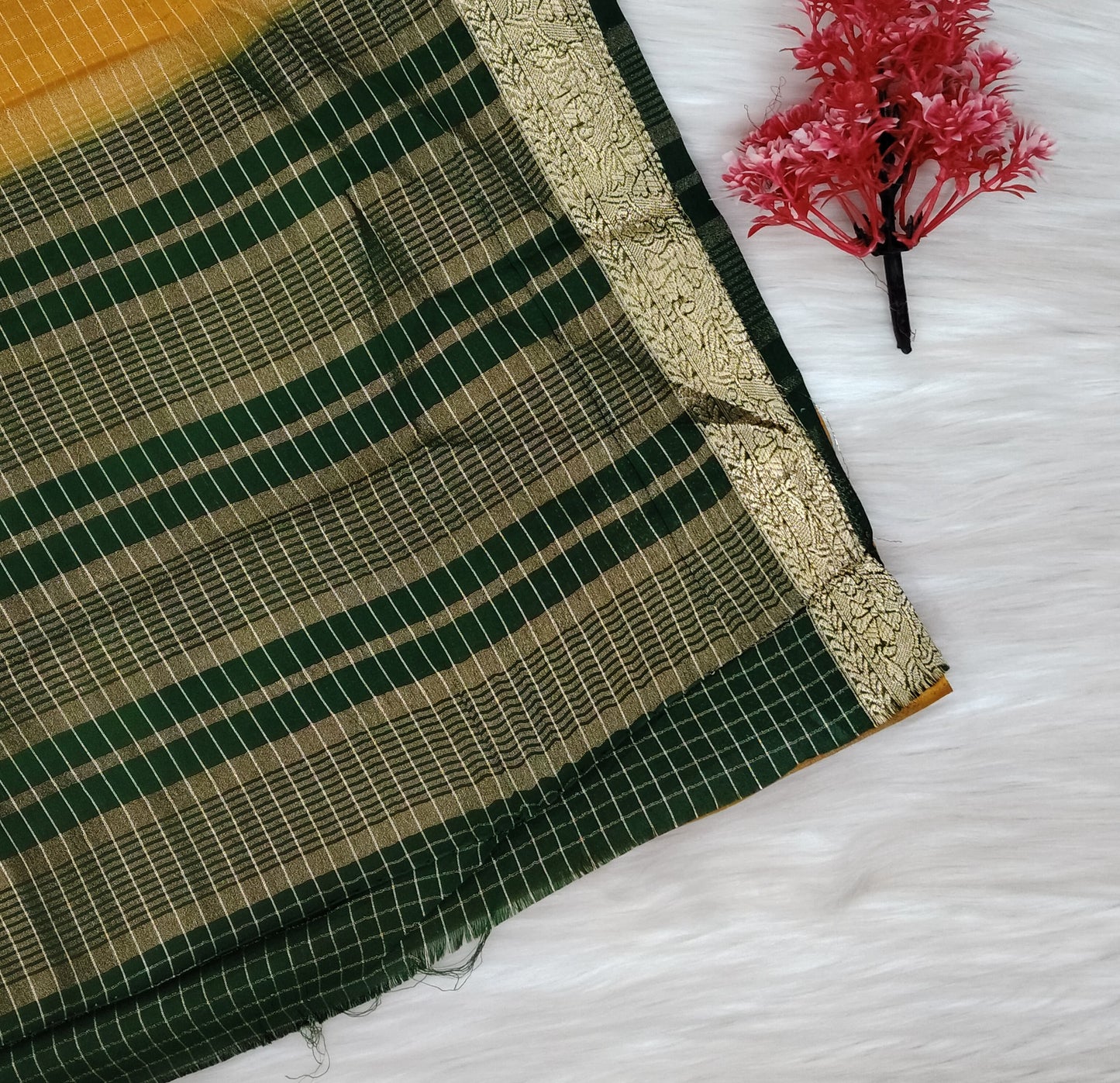 Grape Georgette Contrast Saree | SSGG424