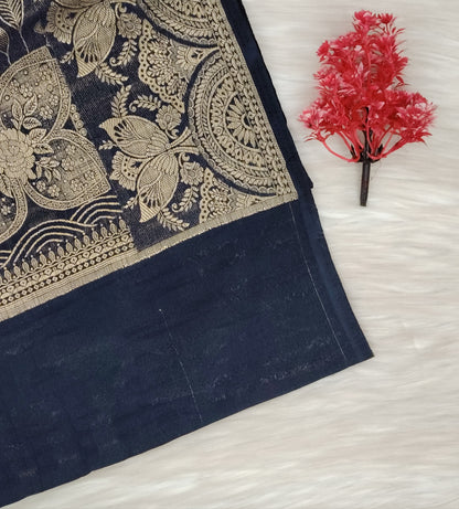 Grape Georgette Contrast Saree | SSGG424
