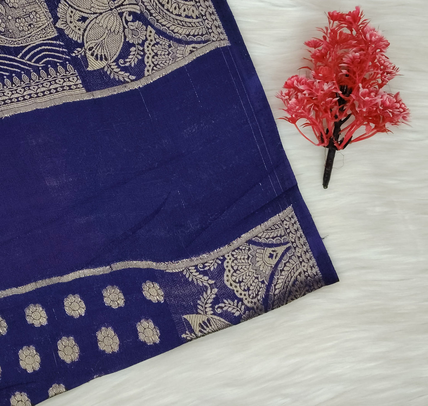 Grape Georgette Contrast Saree | SSGG424