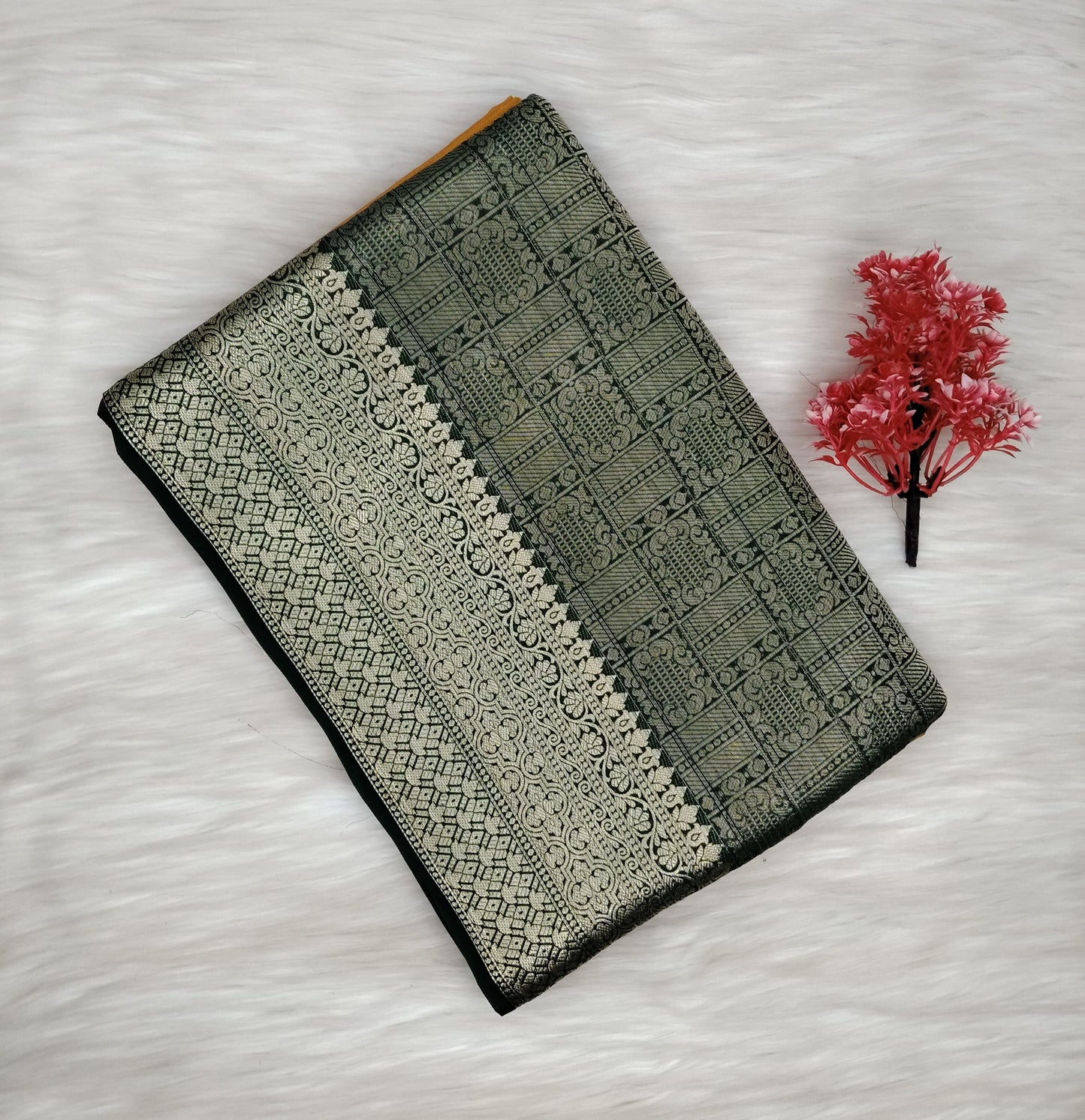Ajrak Print Silk Saree | SSAP426
