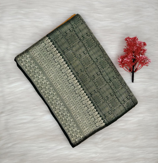 Ajrak Print Silk Saree | SSAP426