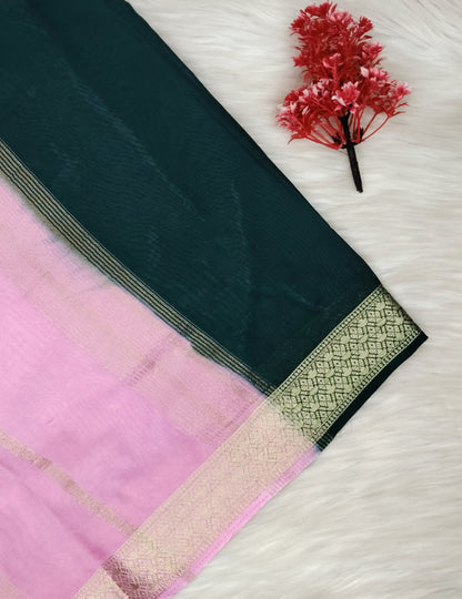 Ajrak Print Silk Saree | SSAP426