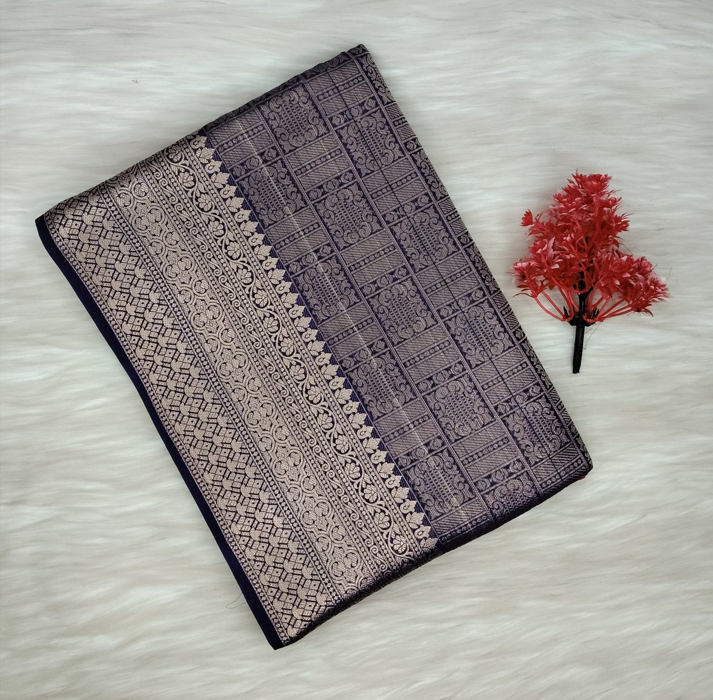 Ajrak Print Silk Saree | SSAP426