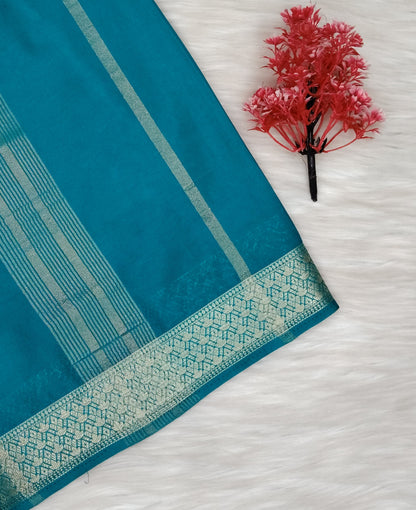 Ajrak Print Silk Saree | SSAP426