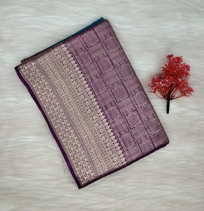 Ajrak Print Silk Saree | SSAP426