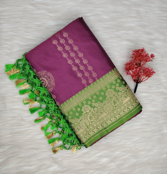 Semi Silk Soft Saree | SSSS432