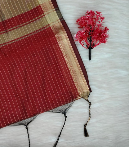 Cotton Checked Oaks Saree | SSCC436