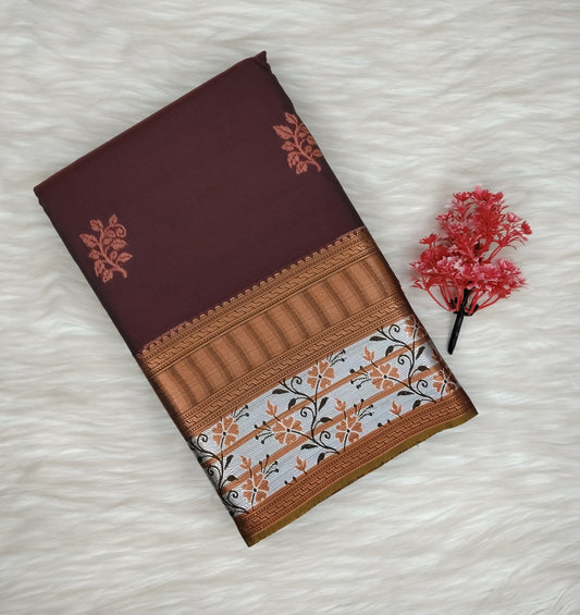 Semi Silk With Buttas Saree | SSSB434