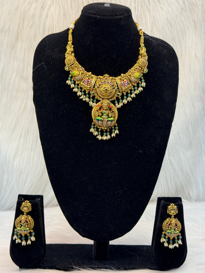Lakshmi Temple Jewellery Haram  | SSLT78