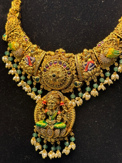 Lakshmi Temple Jewellery Haram  | SSLT78