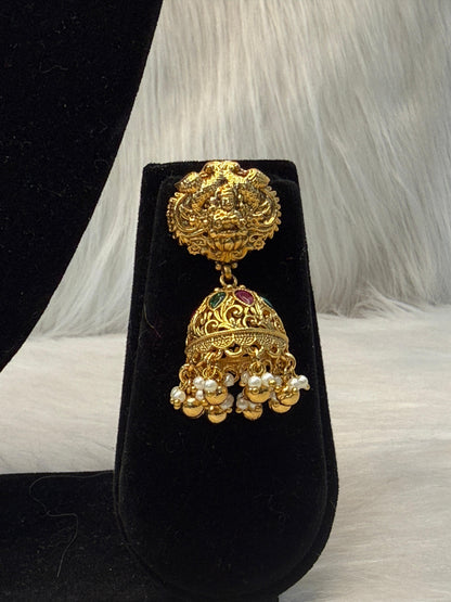 Antique Gold Lakshmi Peacock Haram | SSAL80