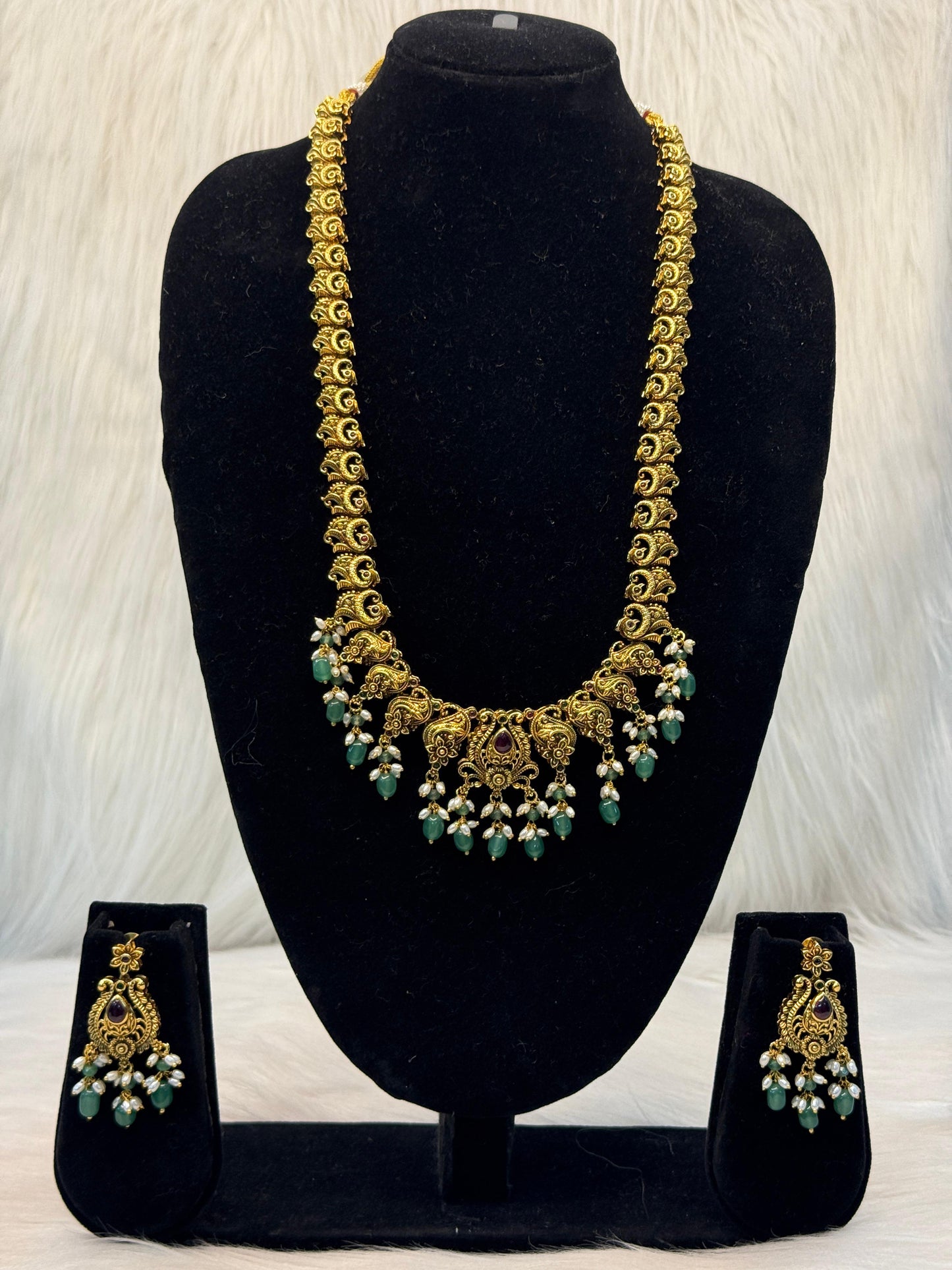 Antique Gold Paisley Necklace | SSAG84