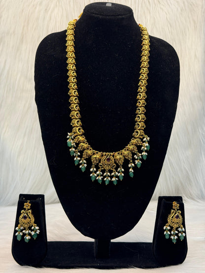 Antique Gold Paisley Necklace | SSAG84
